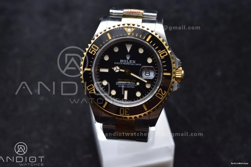 Two Sea-Dweller GMF on 126603 Dial Edition SS V A2824 Best YG YG SS 1061 Upgraded Black Tone Bracelet 1012
